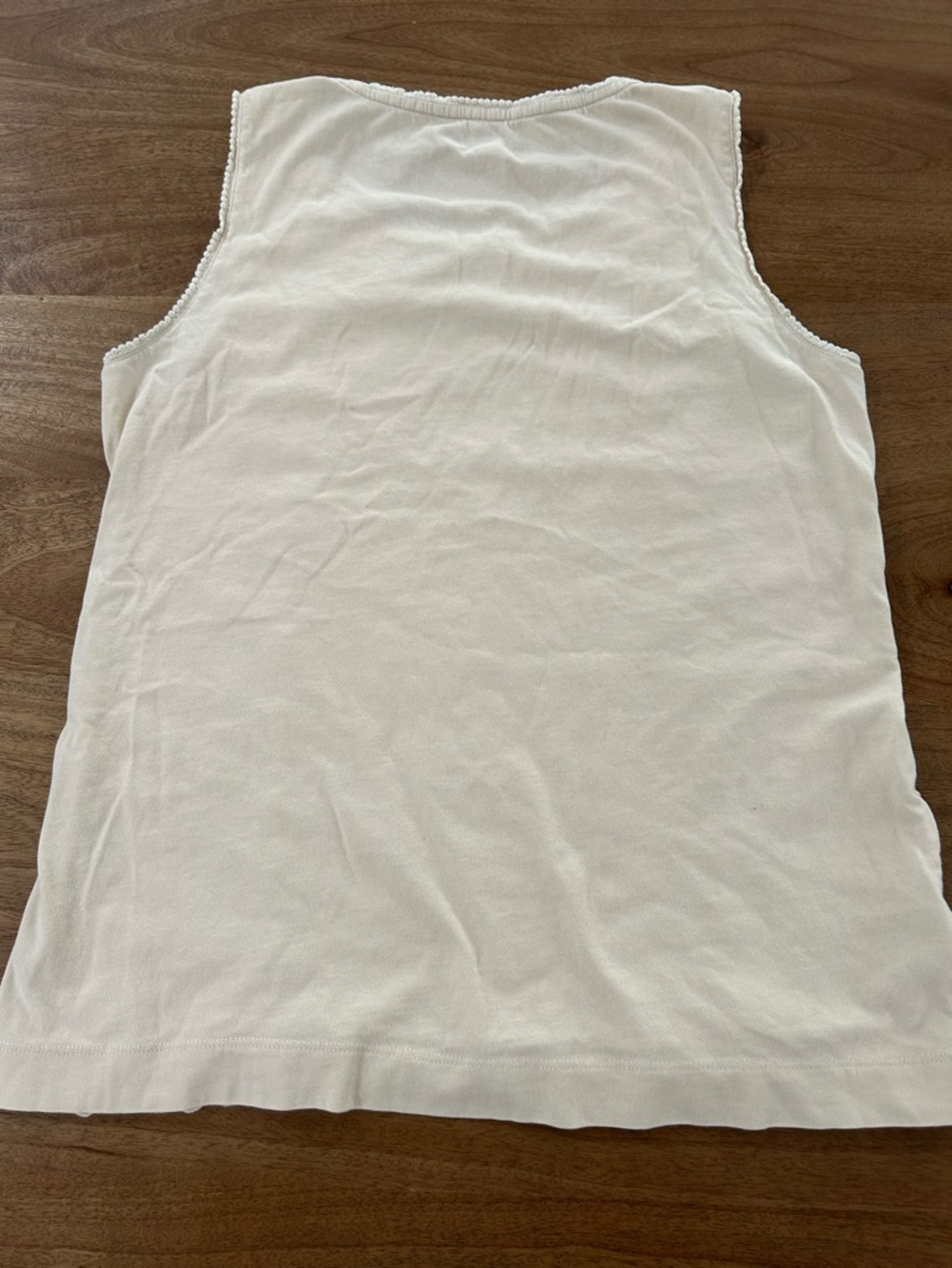 LOFT Cream Crochet Lace Sleeveless Tank - Picture 4 of 6